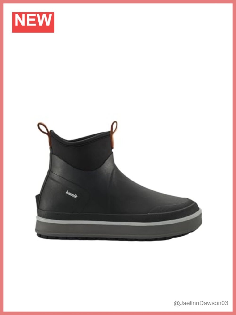 Waterproof Women's Ankle Rain Boots Slip-On Synthetic Rubber